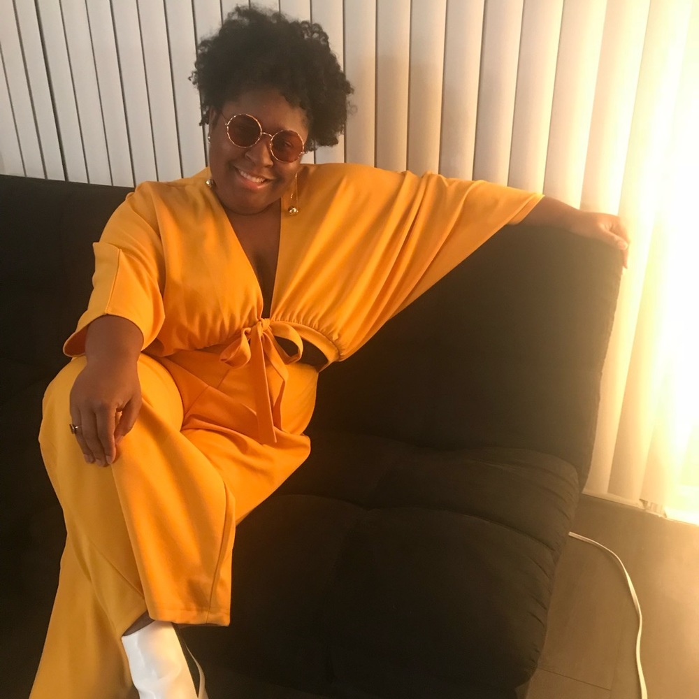 NWT PrettyLittleThing Mustard Yellow Jumpsuit